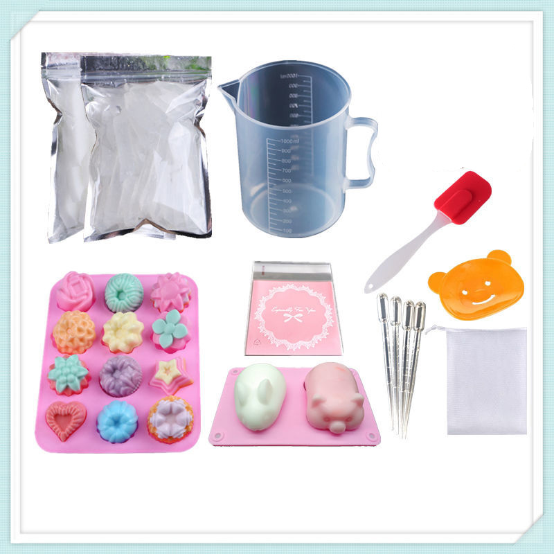 Soap Making In School - Multifunktionales DIY handgefertigtes Seifenmaterial-Pack-Set, Seifenherstellungsmaterial-Set für