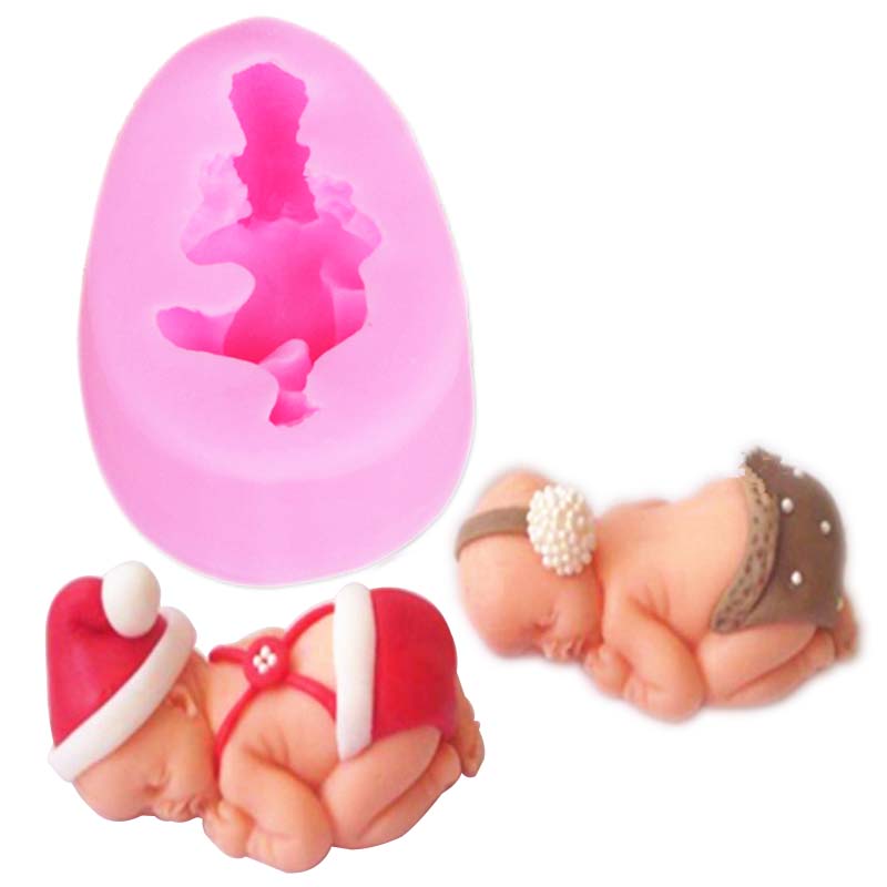 Soap Making Recipes - M046 Schlafendes Baby Silikon Kerzenformen Seifenform
