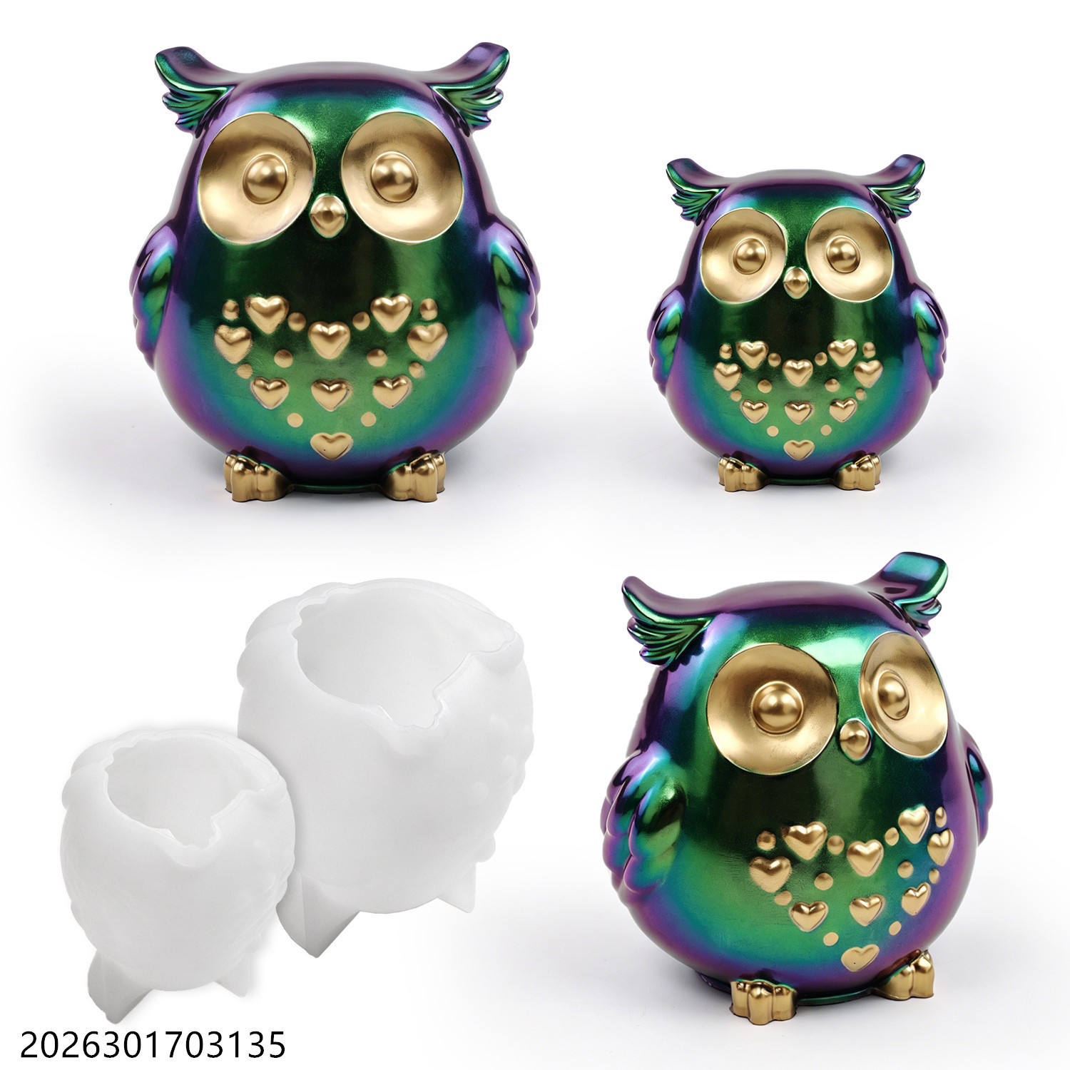 Soap Making Ideas - Eulen-Silikonform 3D Vogelform-Set für DIY Epoxidharz
