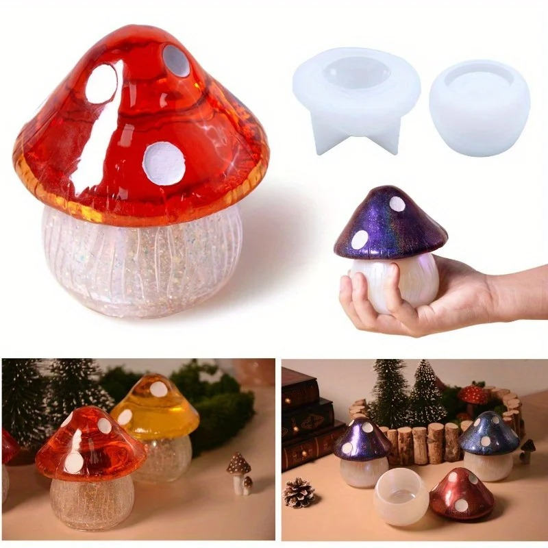 Soap Making Recipes - 1 Set Multifunktionale Pilz-Design Silikonform für