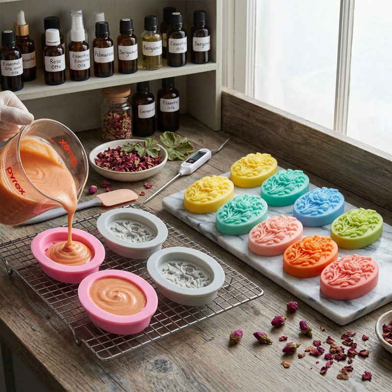 4 Silikonformen in Blumenform, – Soap Making Ideas Bewertung und Preis