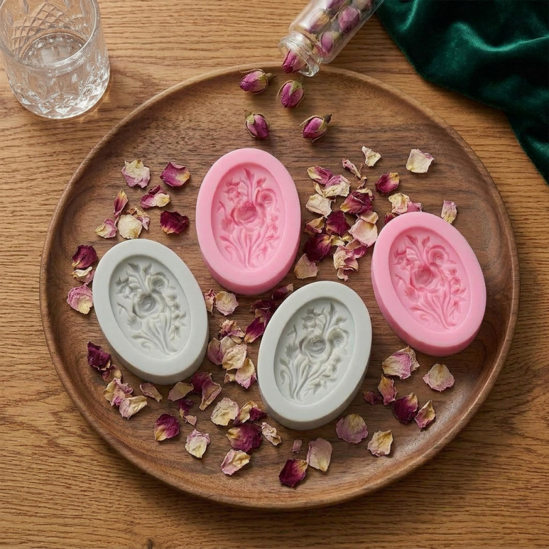 4 Silikonformen in Blumenform, – Soap Making Ideas Bewertung und Preis