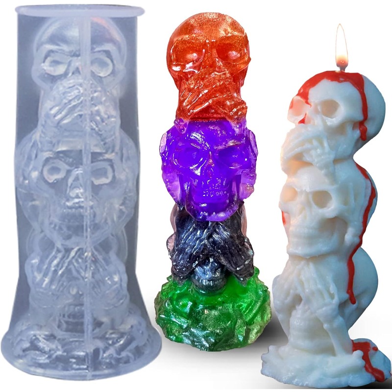 3D Rosenblüten-Totenkopf Silik – Soap Making In School Bewertung und Preis